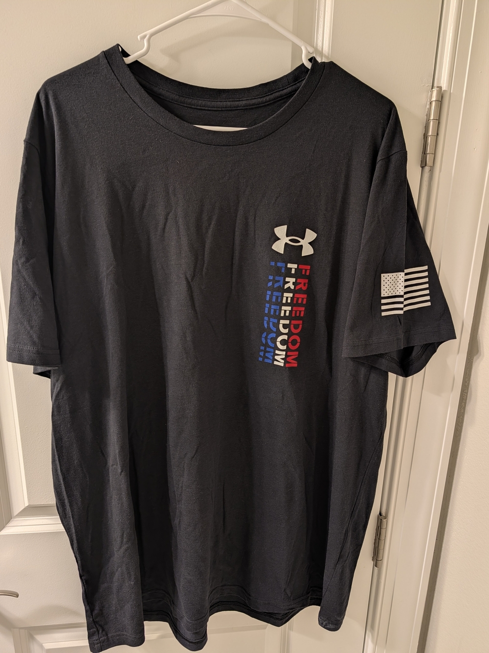 Under Armour Black Short-Sleeve 'Freedom' Graphic Tee with Flag Accent